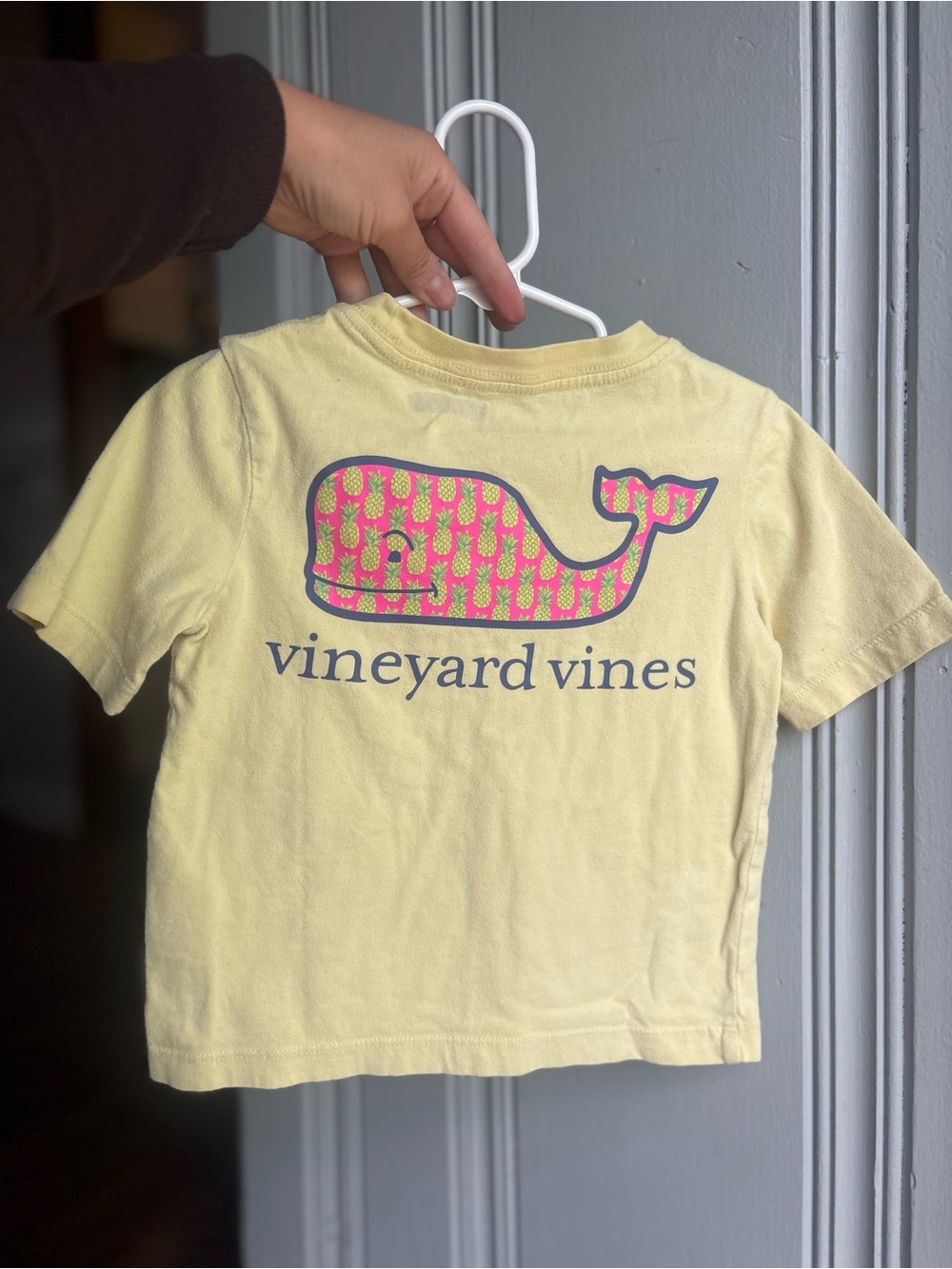 Girls Yellow 2T Vineyard Vines Pineapple Pink Whale Graphic Kids Tee